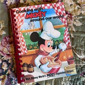 Disney Cooking with Mickey Around Our World Cookbook — Red Cover